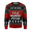 Merry Christmas Gearhomies Unisex Christmas Sweater Feliz NaviDad Custom Name 3D Apparel