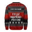 Merry Christmas Gearhomies Unisex Christmas Sweater Feliz NaviDad Custom Name 3D Apparel