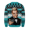 Merry Christmas Gearhomies Unisex Christmas Sweater Leo Wine Glass Meme 3D Apparel