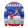 Merry Christmas Gearhomies Unisex Christmas Sweater Santa And Jesus Playing Snowball 3D Apparel