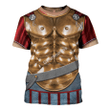 Gearhomies Unisex T-Shirt Spartan Hoplite Armour 3D Apparel