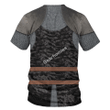 Gearhomies Unisex T-Shirt Heraldic Knight Black 3D Apparel