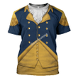 Gearhomies Unisex T-Shirt General George Washington 3D Apparel