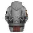 GearHomies Unisex Zip Hoodie Grey Knights Captain 3D Costumes
