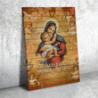 GearHomies Canvas Wall Art Blessed Virgin Mary & Jesus