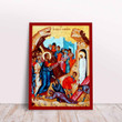 GearHomies Canvas Jesus Christ Raising of Lazarus Greek Byzantine Orthodox Christian