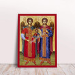 GearHomies Canvas Wall Art Archangels Michael and Gabriel with Jesus Christ Greek Byzantine Orthodox Christian