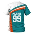 Gearhomies Personalized Unisex T-Shirt Miami Dolphins Football Team 3D Apparel