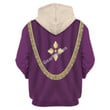 GearHomies Zip Hoodie Pope Francis's Costume Purple Robe 3D Apparel