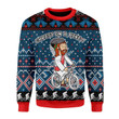 GearHomies Ugly Sweater Sweater Jesus Riding Bicycle Christmas