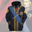 Gearhomies Unisex Hoodie Charles XIV John of Sweden Marshal General in Napoleic War Historical 3D Apparel