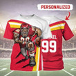Gearhomies Personalized Unisex T-Shirt Kansas City Chiefs Football Team 3D Apparel