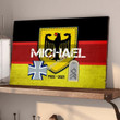 Gearhomies Personalized Military Wooden Pallet German Flag With Name & Rank/Insignia