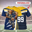 Gearhomies Personalized Unisex T-Shirt Los Angeles Rams Football Team 3D Apparel