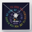 Gearhomies Jewelry LGBTQ+  I'll Love you Forever I'll Like You For Always As Long As I'm Living My Baby Knot Necklace