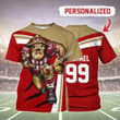 Gearhomies Personalized Unisex T-Shirt San Francisco 49ers Football Team 3D Apparel
