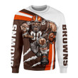Gearhomies Personalized Unisex Sweatshirt Cleveland Browns Football Team 3D Apparel