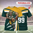 Gearhomies Personalized Unisex T-Shirt Green Bay Packers Football Team 3D Apparel