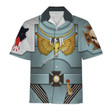 Gearhomies Unisex Hawaiian Shirt Indomitus Pattern Terminator Armor Space Wolves 3D Costumes