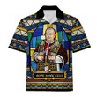 Gearhomies Hawaiian Shirt Pope John XXIII Stained Glass 3D Apparel