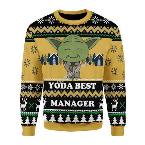 Merry Christmas Gearhomies Unisex Christmas Sweater Yoda Best Custom Profession