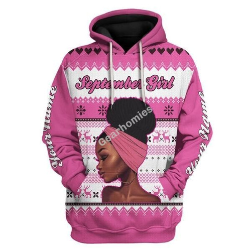 Gearhomies Personalized Name Hoodie September Girl I'm Not Getting Old I Am Just Becoming A Classic 3D Apparel