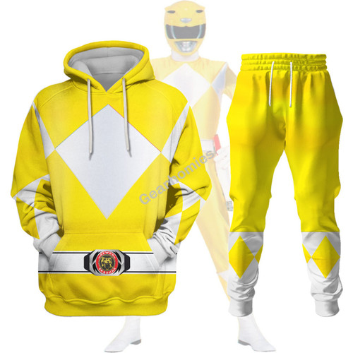 GearHomies Unisex Tracksuit Hoodies Yellow Power Ranger 3D Costumes