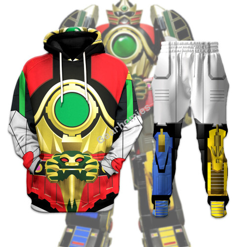 GearHomies Unisex Tracksuit Hoodies Legacy Thunderzord Megazord 3D Costumes