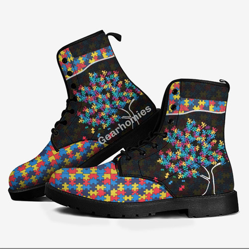 GearHomies Autism Leather Boots