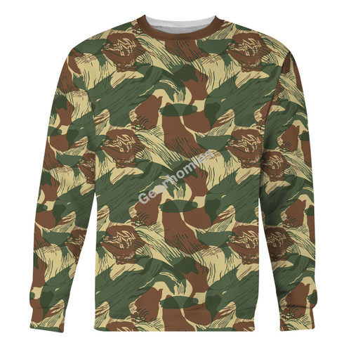 Gearhomies Rhodesian Brushstroke Rhodesian Security Forces 1965 Camo Pattern Sweatshirt