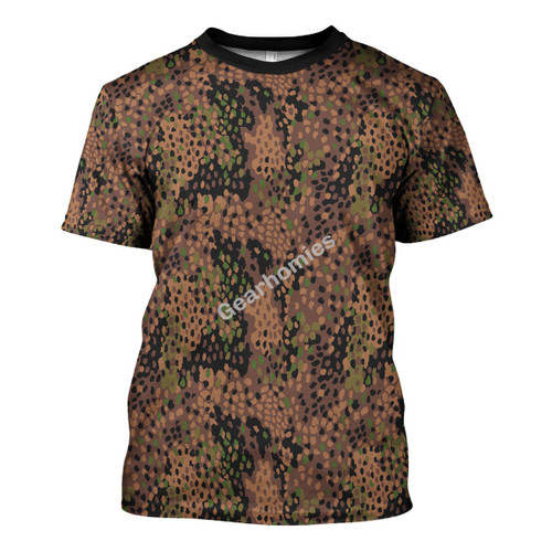 Gearhomies German World War 2 (WWII) Erbsenmuster pattern Pea Dot Camo T-Shirt