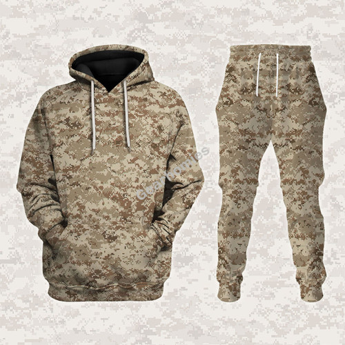 American Navy Working Uniform (NWU) Type II Camo Hoodies Pullover Sweatshirt Tracksuit