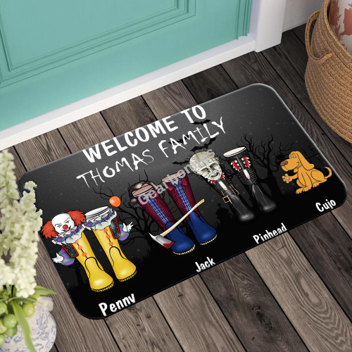 Gearhomies Horror Styles Customized Boots Style Family Doormat Doormat