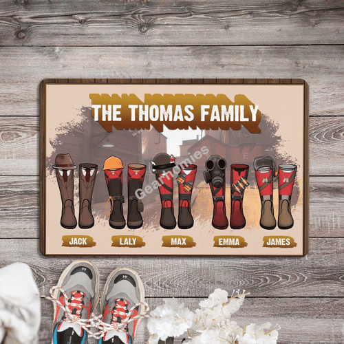 Gearhomies The Thomas Family Customized Boots Style Family Doormat