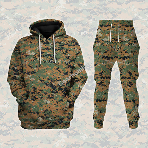 American MARPAT Marine pattern Woodland CAMO Hoodies Pullover Sweatshirt Tracksuit