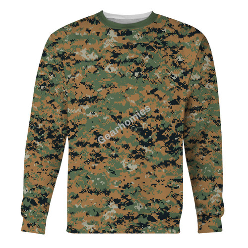 GearHomies American MARPAT Marine pattern Woodland CAMO Sweatshirt
