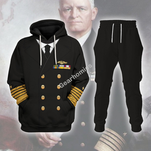 Admiral Chester W. Nimitz Uniform Historical Hoodies Pullover Sweatshirt Tracksuit