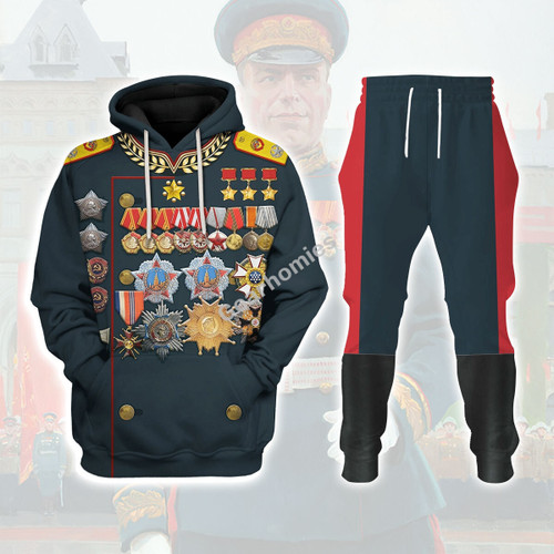 Georgy Zhukov Soviet General and Marshal Of The Soviet Historical Hoodies Pullover Sweatshirt Tracksuit