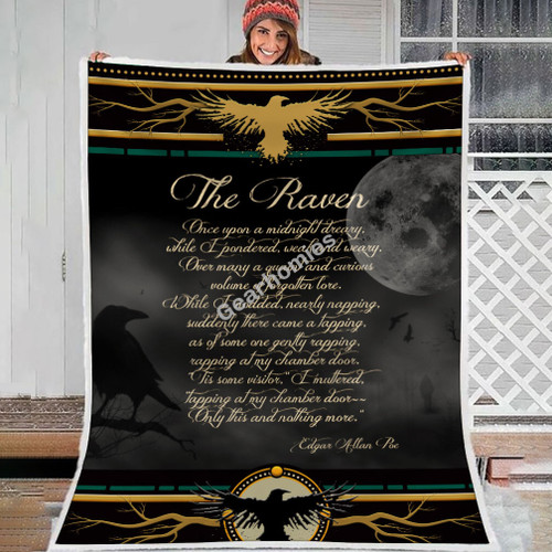 Edgar Allan Poe Poem The Raven Blanket
