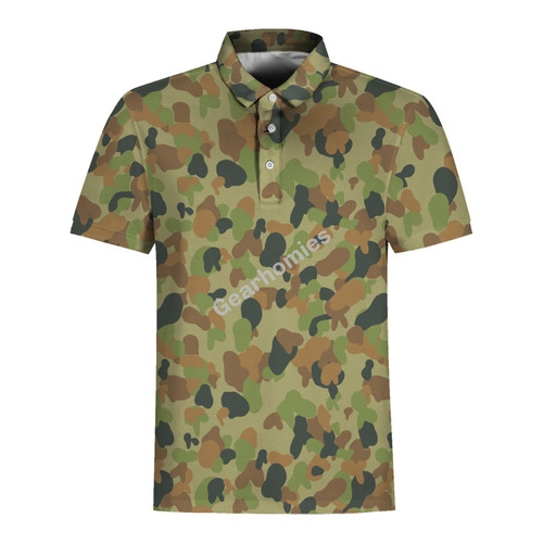 Australian AUSCAM Disruptive Pattern Camouflage Uniform Jelly Bean Camo Or Hearts And Bunnies Polo Shirt