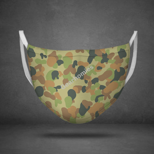 Australian AUSCAM Disruptive Pattern Camouflage Uniform Jelly Bean Camo Or Hearts And Bunnies Face Mask