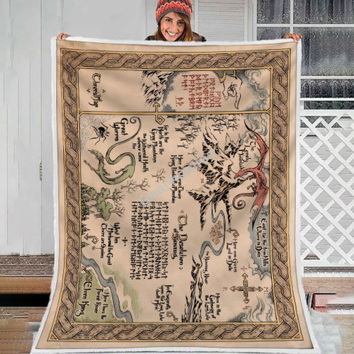Thorin's Map And Bilbo Baggins Blanket - Lord Of The Rings Map