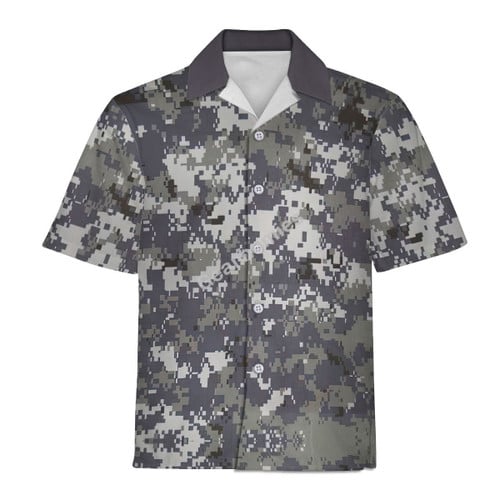 Gearhomies American Navy Working Uniform (NWU) Type I Camo Hawaiian Shirt