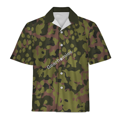 Gearhomies Waffen SS Type II M42 Oakleaf A Smock Dark Variant Hawaiian Shirt