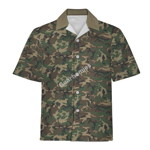 Army of the Republic of Vietnam Special Force South Tiger Stripe CAMO Hawaiian Shirt