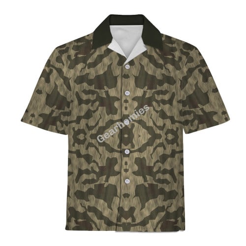 Splinter B Luftwaffen-Splittertarnmuster German Worldwar II Camouglage Patterns Hawaiian Shirt