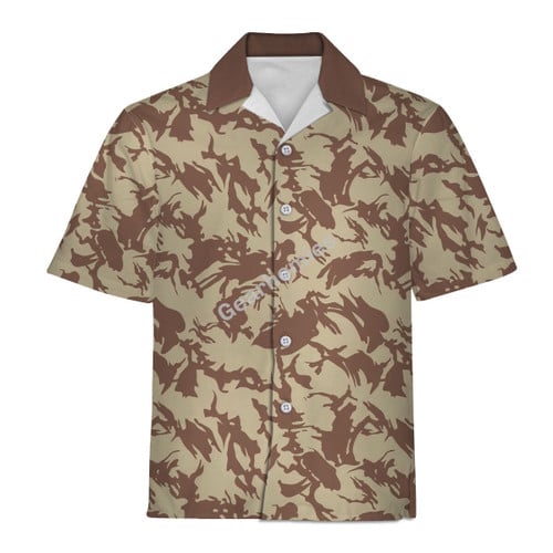 Bristish Desert (DPM) Camo Pattern Hawaiian Shirt