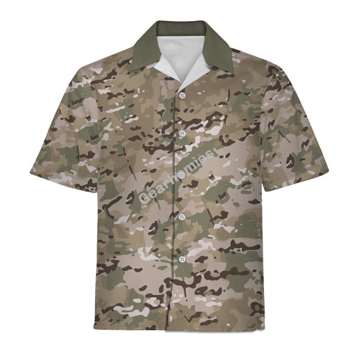 American Operational Camouflage Pattern (OCP) Hawaiian Shirt