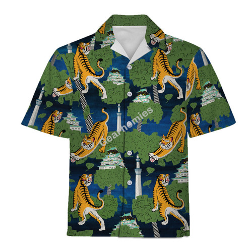 Gearhomies Hawaiian Shirt Tiger Japan 3D Apparel