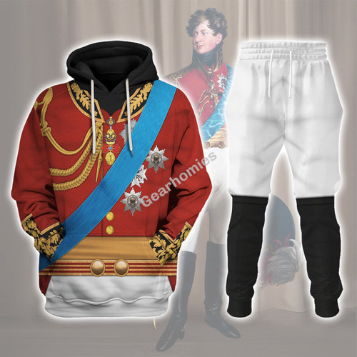 Gearhomies George IV of England Uniform Costume Hoodie Sweatshirt T-Shirt Hawaiian Tracksuit